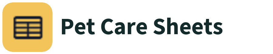 Pet Care Sheets
